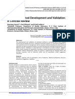 Analytical Method Development and Valida