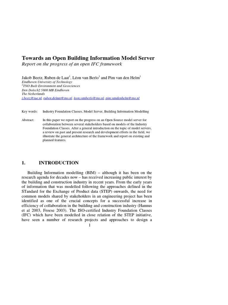 Towards An Open Building Information Mod | PDF | Databases | Building ...