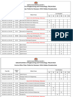 Summer 2024 Online Exam Timetable