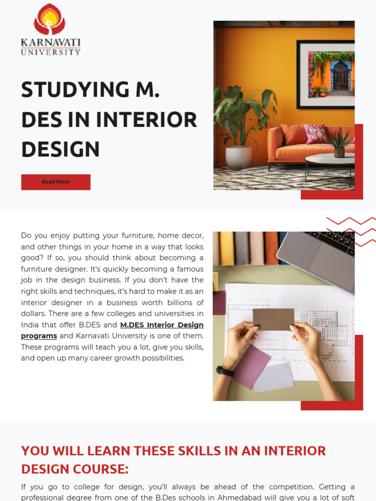 Studying M. Des in Interior Design | PDF | Interior Design