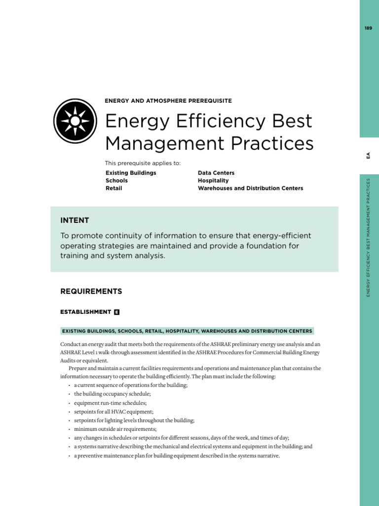 Energy Efficiency Best Practices Guide | PDF | Audit | Energy Conservation