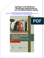Full Ebook of Teaching Rape in The Medieval Literature Classroom Approaches To Difficult Texts 1St Edition Alison Gulley Online PDF All Chapter