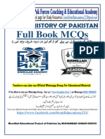 1st Year HISTORY OF PAKISTAN Full Book Solved MCQs by Bismillah Academy 0300-7980055