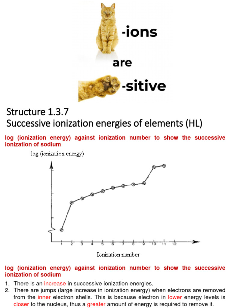 3 Successive ionization energies of elements (Structure 1 3 7) PDF