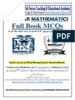 2nd Year MATHEMATICS Full Book Solved MCQs by Bismillah Academy 0300-7980055