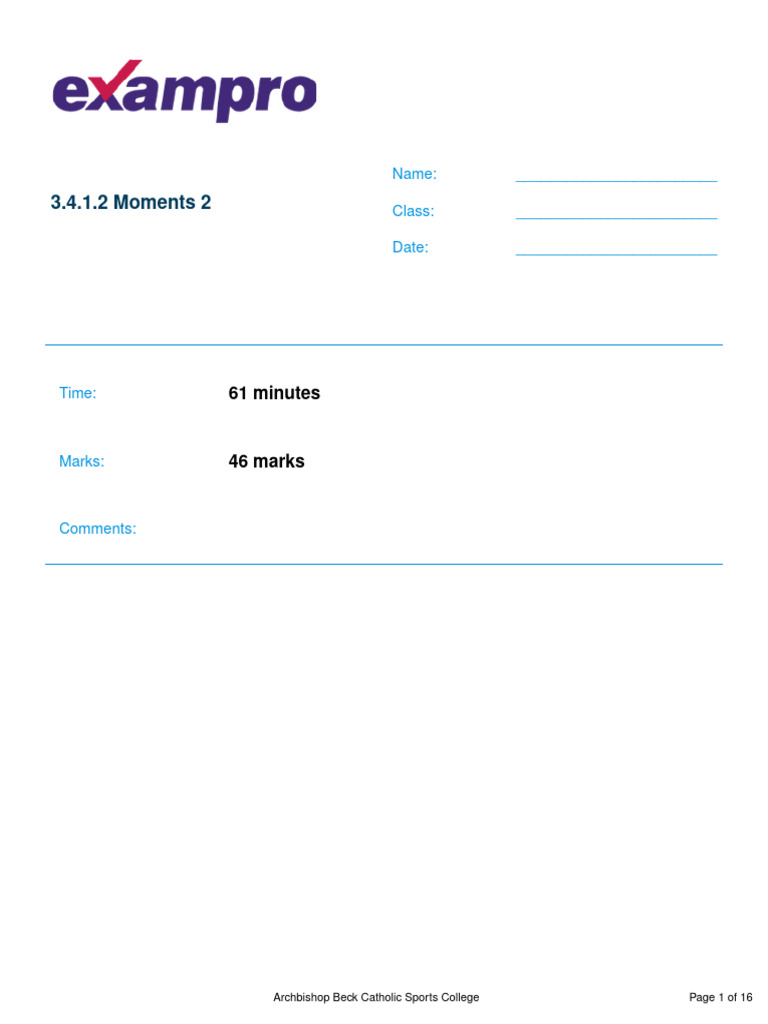 3.4.1.2 Moments 2 3523645 | PDF | Force | Tension (Physics)