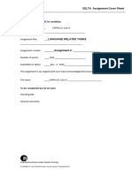 Cappello Cambridge Celta Assignment 2 Language Related Task PDF Free