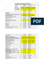 NLUO Academic Calendar 2024