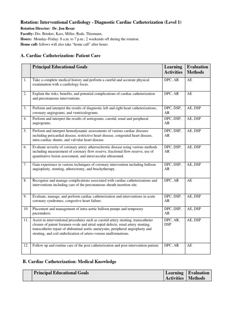 Cardiac Catheterization Training Overview | PDF | Cardiology | Heart