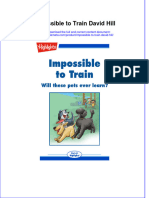 Full Ebook of Impossible To Train David Hill Online PDF All Chapter