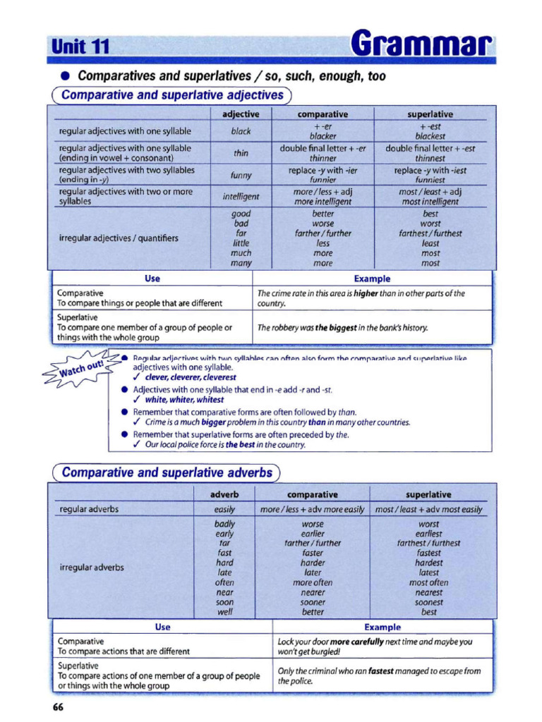 Comparatives and superlatives | PDF