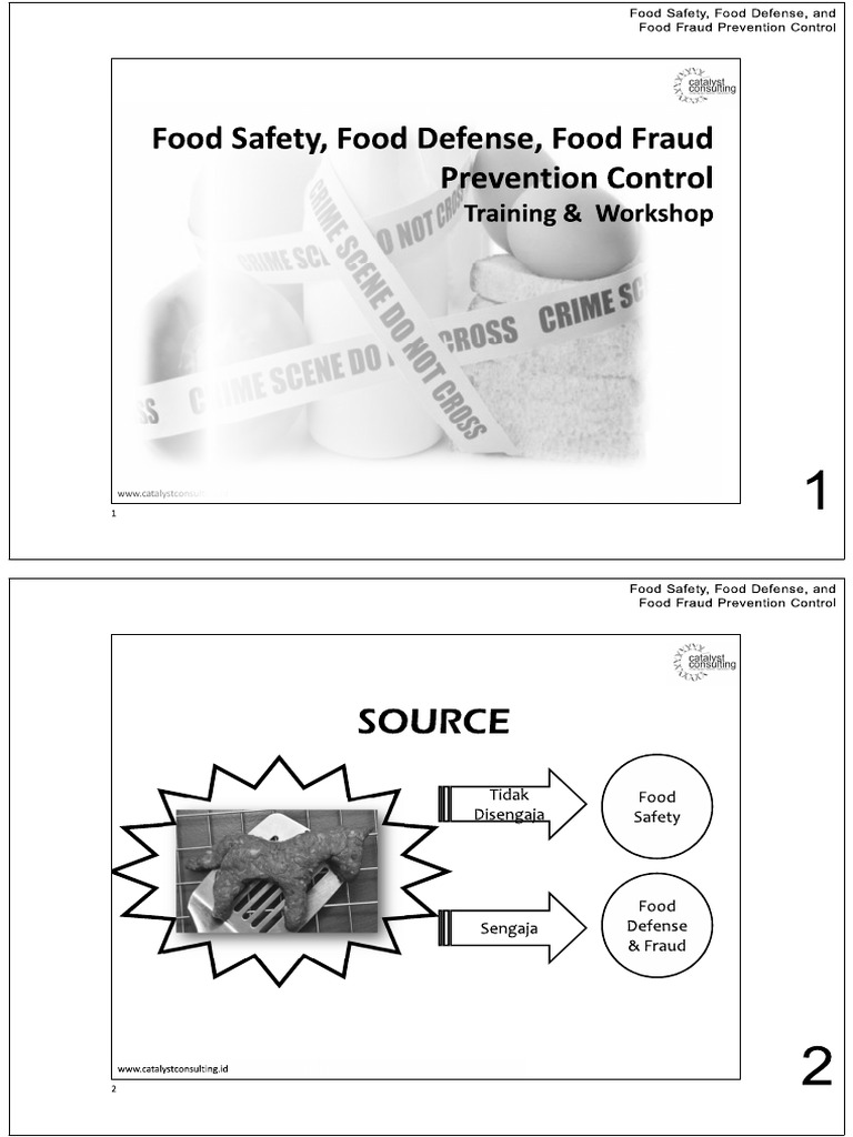 Food Safety, Food Defense | PDF