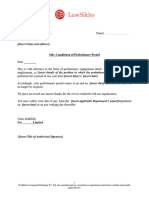 Template - Probationary Termination Letter