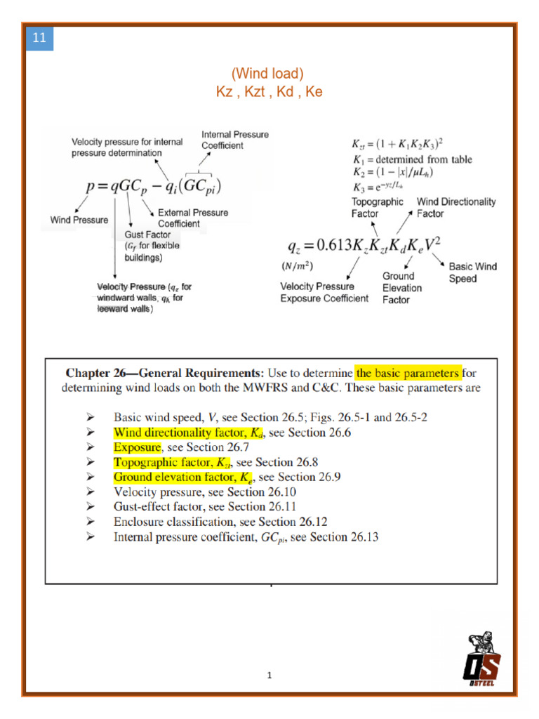 (Wind Load) KZ, KZT, KD, Ke | PDF