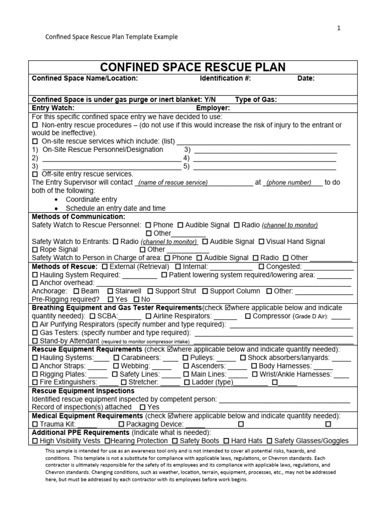 Confined Space Rescue Plan PDF Safety Personal Protective Equipment Confined Space Rescue Plan PDF Safety Personal Protective Equipment