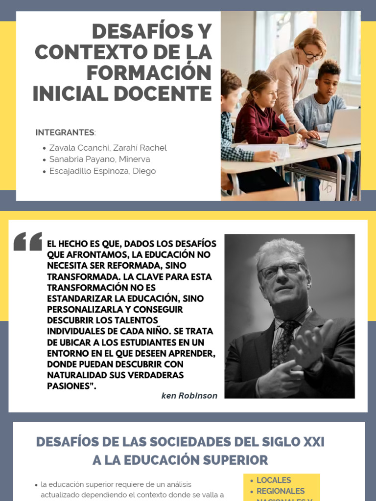 Desafíos y Contexto de La Formación Inicial Docente | PDF | Sociedad ...