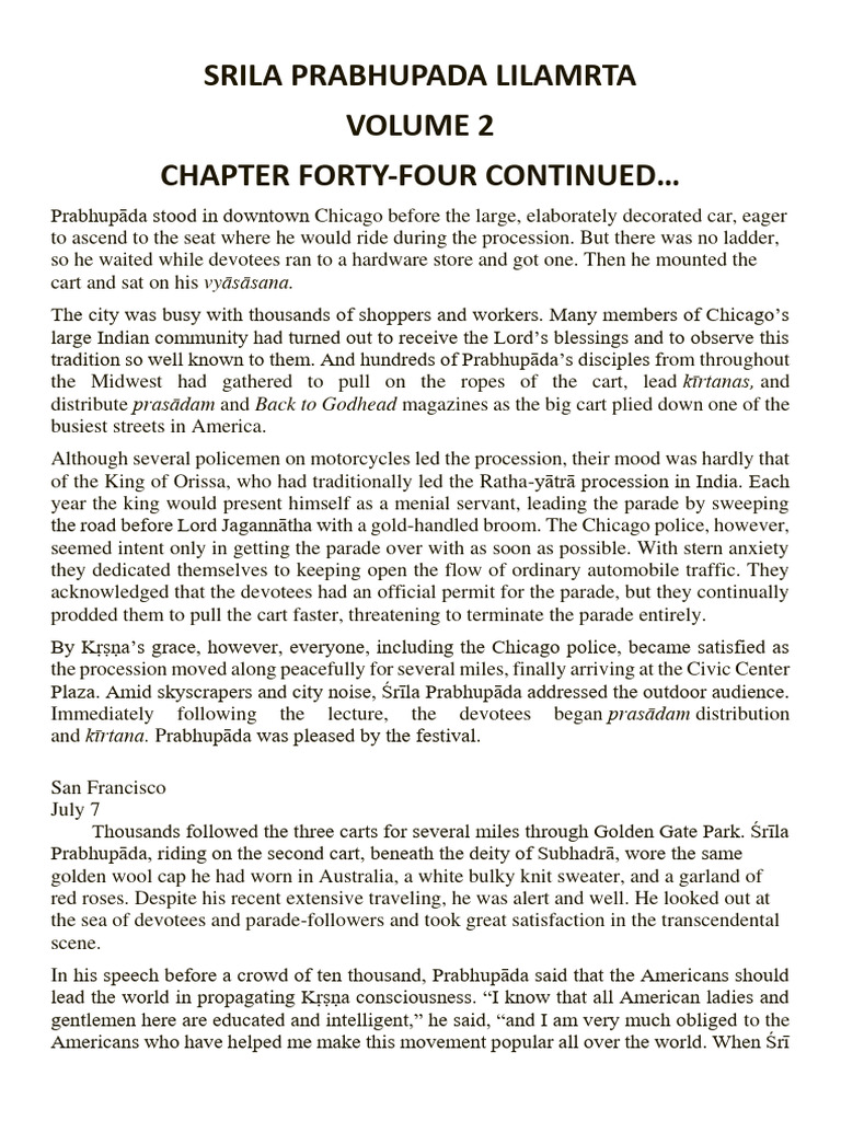 SPL Reading 525 (VOLUME TWO - CHAPTER FORTY-FOUR) | PDF | Krishna ...