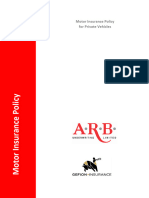 ARB Motor Insurance Policy Booklet Ideal Geffion AS