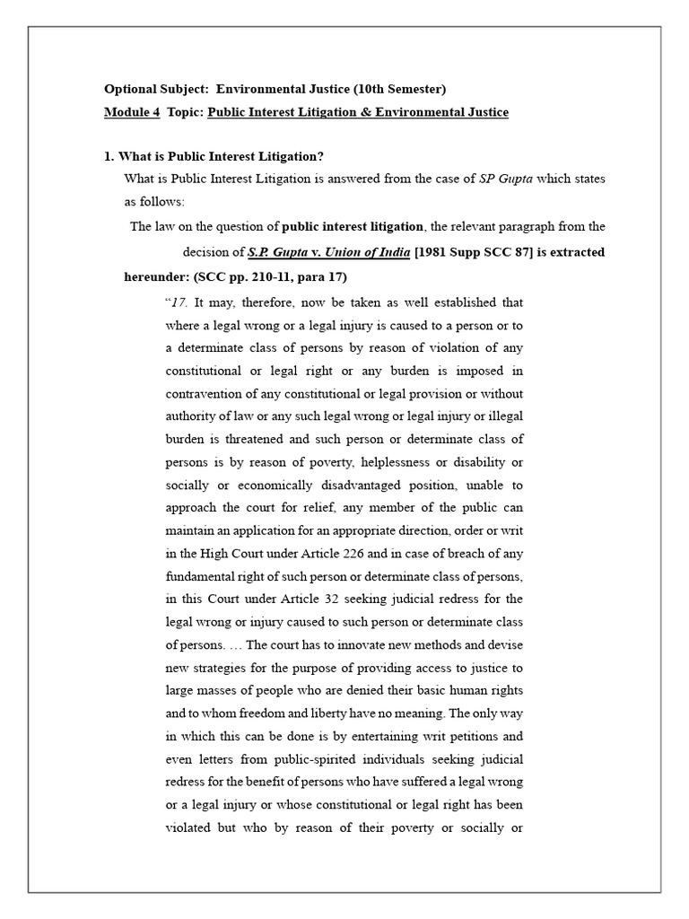 Case extract pdf pil and environment anirudh v mcd and noise pollution
