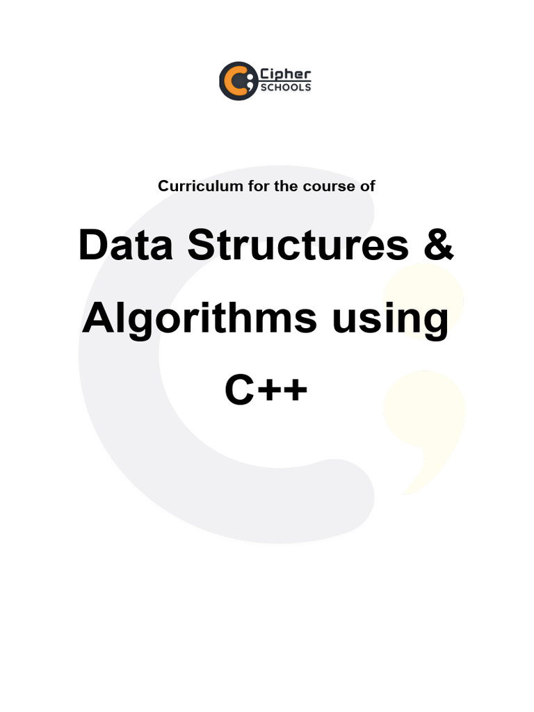DSA & C++ - CipherSchools | PDF | C++ | Algorithms And Data Structures