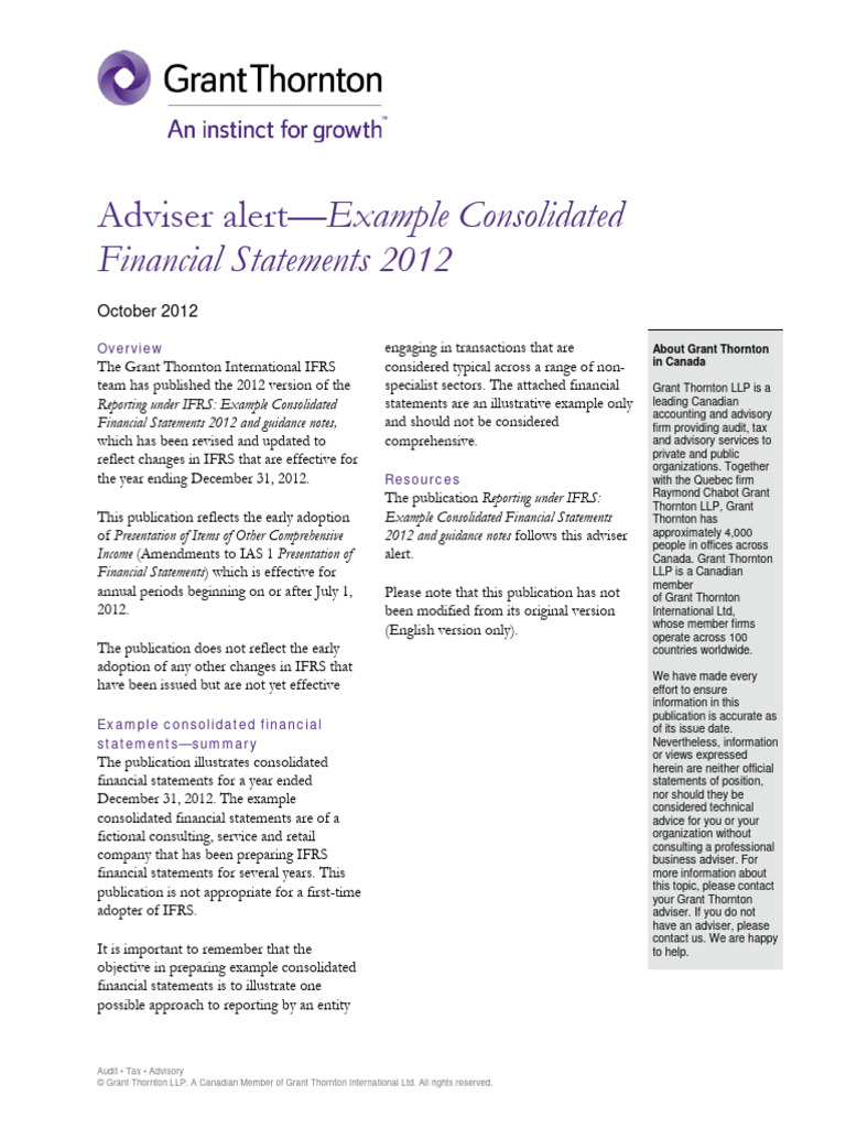 Example Consolidated Financial Statements 2012 - en | PDF ...