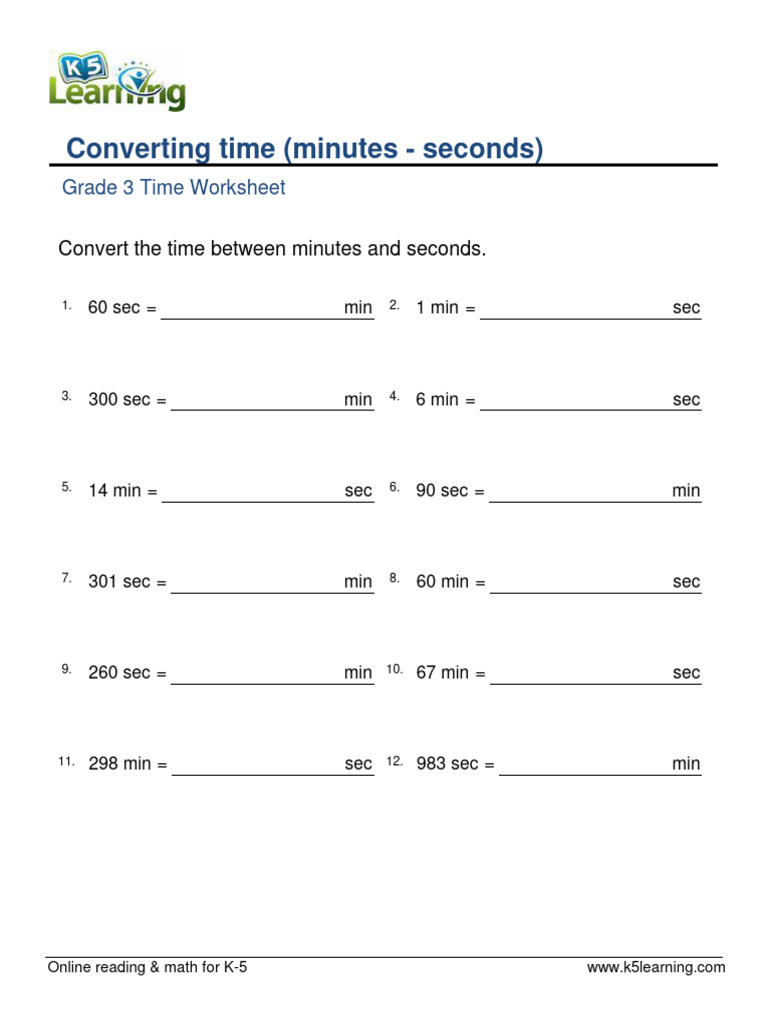 Time Homework | PDF