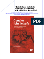 PDF of Gencler Icin Felsefe Metinlerle Elestirel Okuma Ve Dusunme Calismalari 1St Edition Nuran Direk Full Chapter Ebook