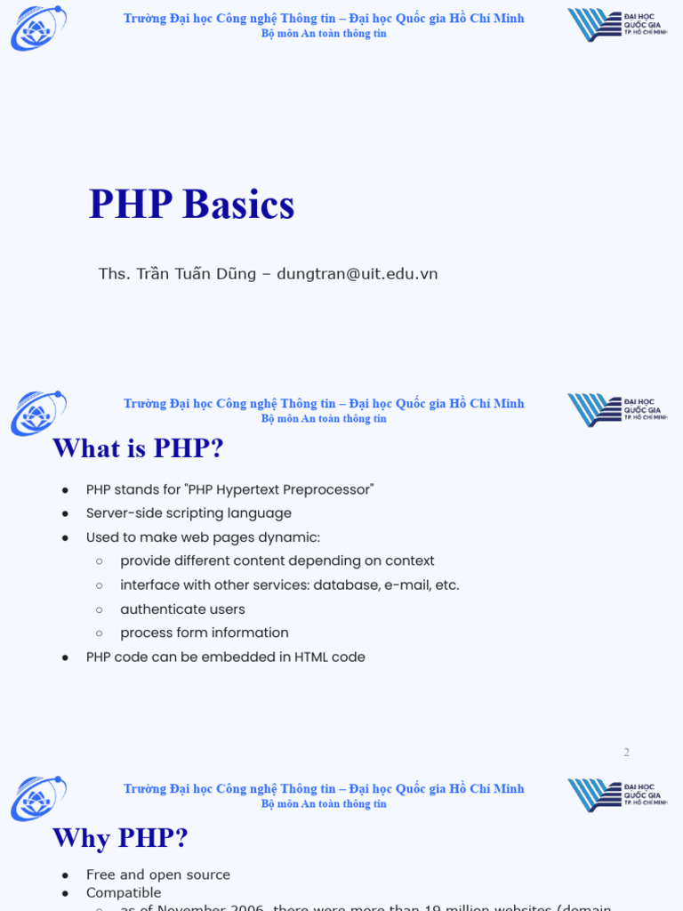 4.-NT208-Lecture4 - PHP-Basic | PDF
