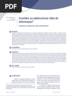 gravidez na adolescencia falta informação