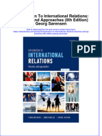 Download full ebook of Introduction To International Relations Theories And Approaches 8Th Edition Georg Sorensen online pdf all chapter docx 