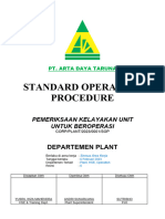 CORP PLANT 2011 0001 SOP Pemeriksaan Kelayakan Unit Sebelum Beroperasi