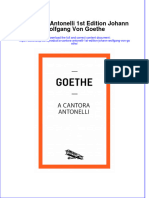 PDF of A Cantora Antonelli 1St Edition Johann Wolfgang Von Goethe Full Chapter Ebook