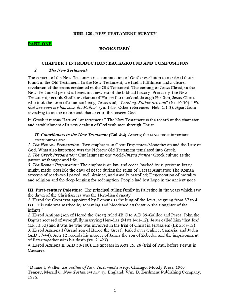 new-testament-survey-notes-pdf-gospel-of-mark-jesus