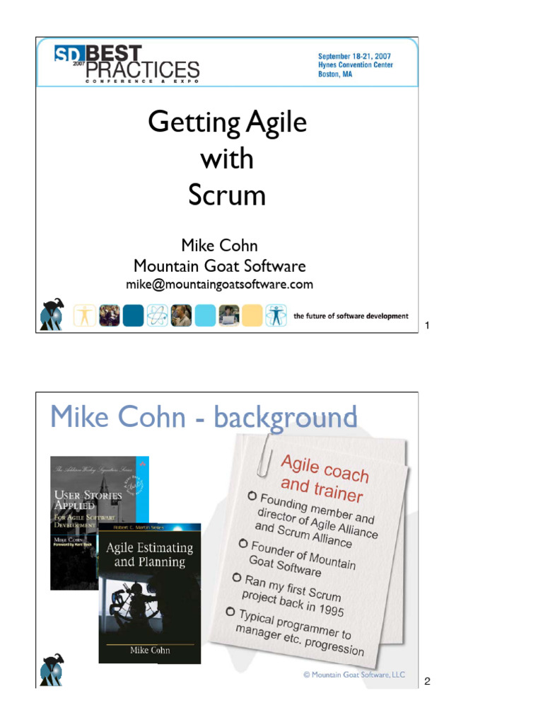 Getting Agile With Scrum. Mike Cohn - Background | PDF | Scrum ...