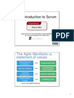 An Introduction To Scrum. The Agile Manifesto A Statement of Values