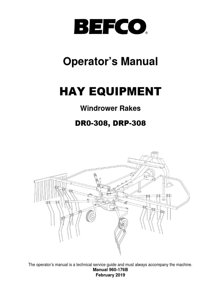 BEFCO-ROTARY RAKES Manual | PDF | Tractor | Screw