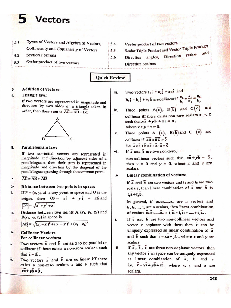 Vectors | PDF