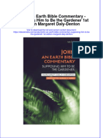 Full Ebook of John An Earth Bible Commentary Supposing Him To Be The Gardener 1St Edition Margaret Daly Denton Online PDF All Chapter