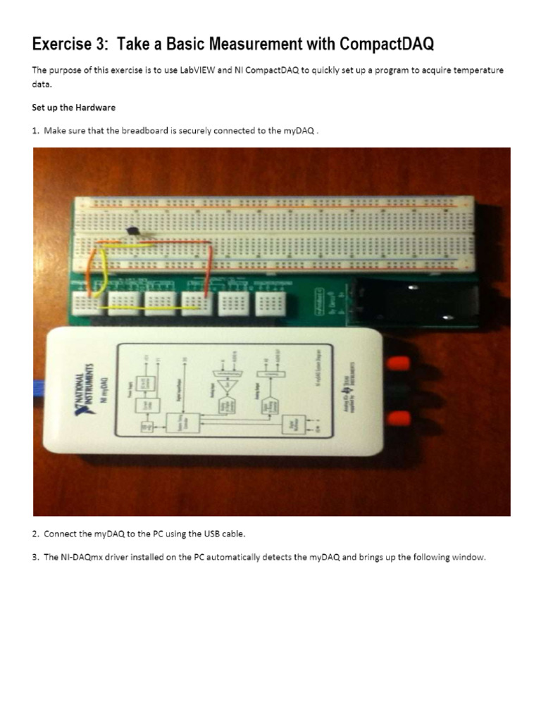 Exercise 3 Take A Basic Measurement With CompactDAQ | PDF