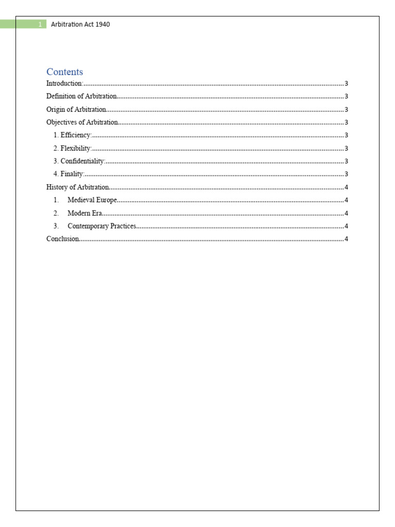 Overview of the Arbitration Act 1940 | PDF | Arbitration | Dispute ...