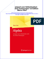 Full Download Algebra Geeignet Zum Selbststudium Oder Fur Online Vorlesungen 1St Edition Marco Hien Online Full Chapter PDF