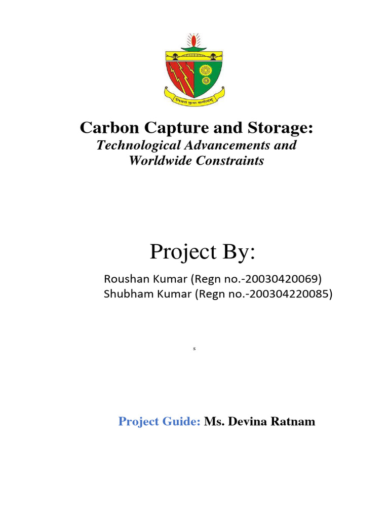 Carbon Capture and Storage Overview | PDF | Carbon Capture And Storage ...