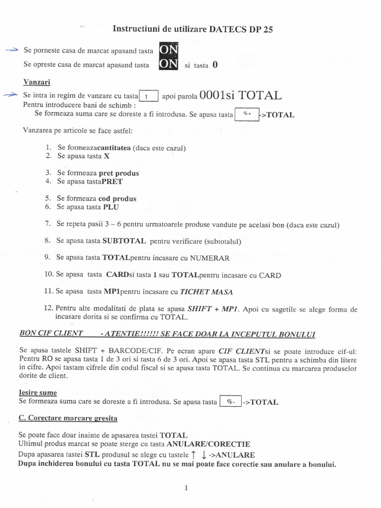 Instructiuni - Casa Marcat | PDF