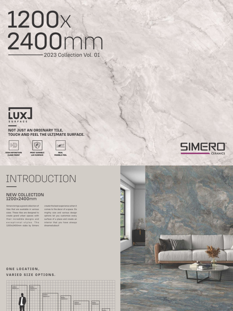Simero 1200x2400mm Tile Collection | PDF | Tile | Interior Design