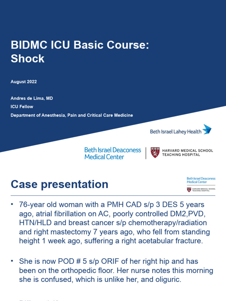 Understanding Shock in ICU Patients | PDF | Shock (Circulatory ...