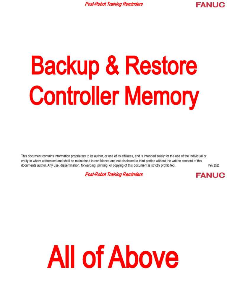 Robot Controller Backup Guide | PDF | Backup | Usb Flash Drive