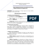 z. LINEAMIENTOS PARA PRESENTACIÓN DE LOS ANTEPROYECTOS DEL TRABAJO ESPECIAL DE GRADO