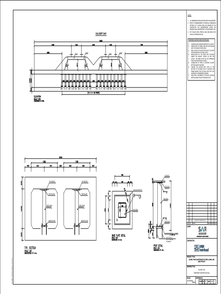 Culvert C401 Temporary Support Details | PDF | Structural Engineering ...