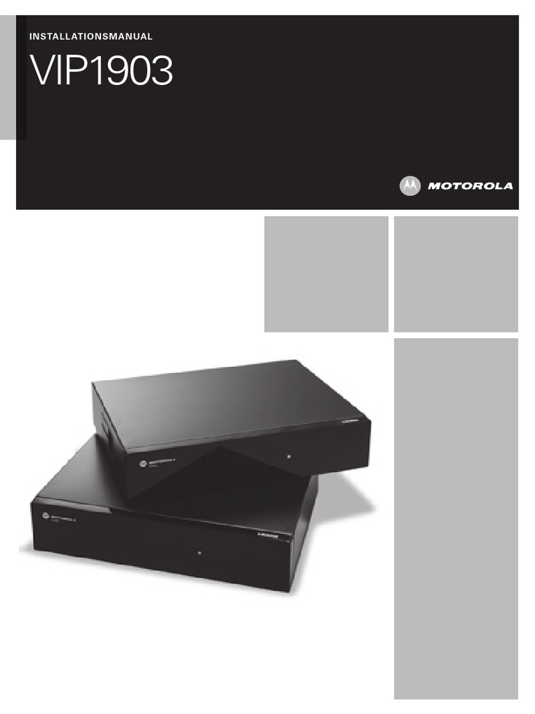Manual För IP-TV-box Motorola Vip 1903 | PDF