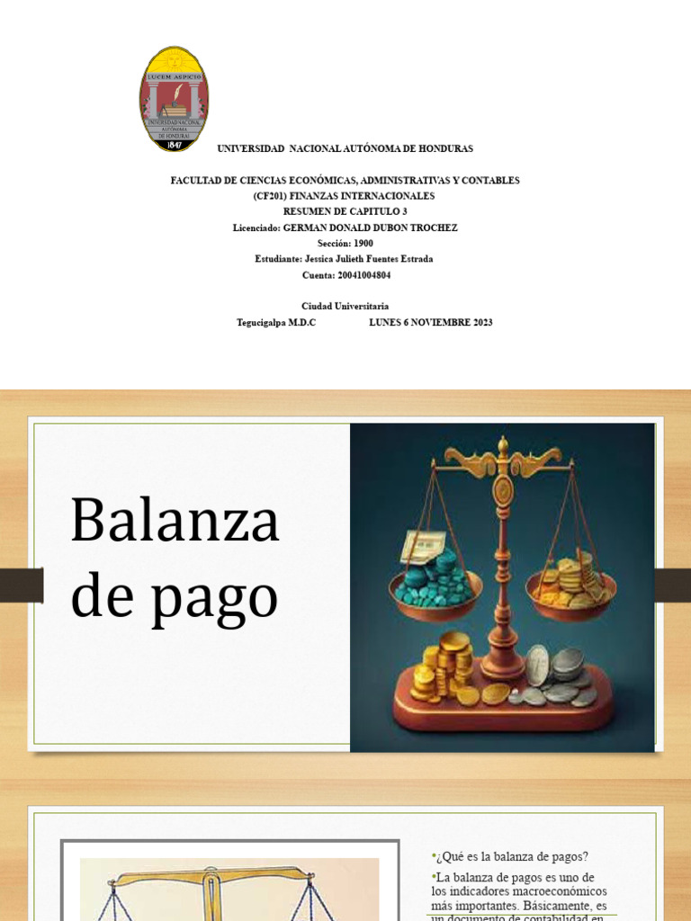 Estructura de la Balanza de Pagos | PDF | Balance de pagos | Cuenta capital